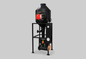 Membuang asap dari pembakaran mesin roasting