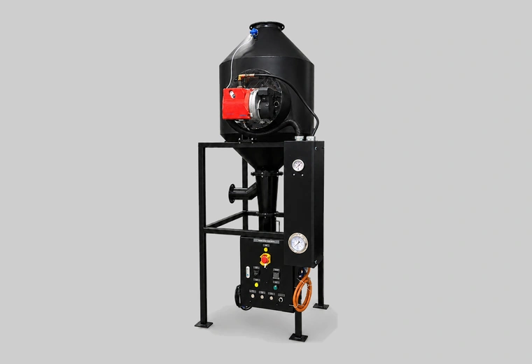 Membuang asap dari pembakaran mesin roasting