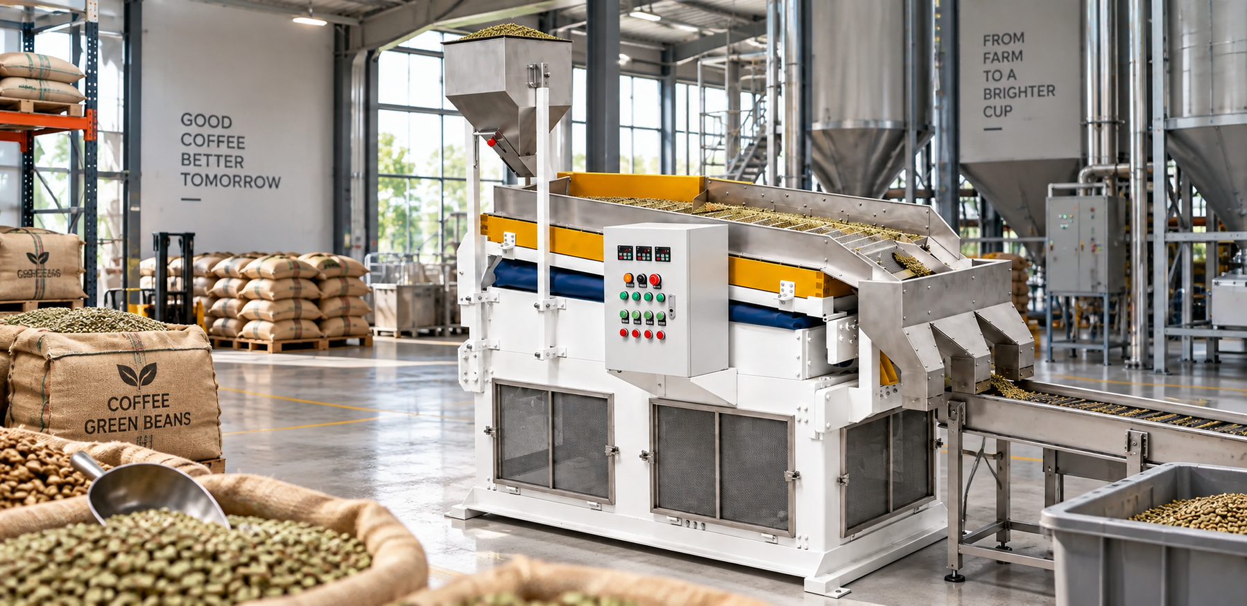 Mesin grading green bean